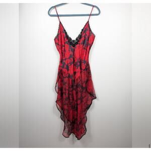 Circa 2000 Slip Dress Whimsigoth Dark Romantic Floral Lingerie Size Small